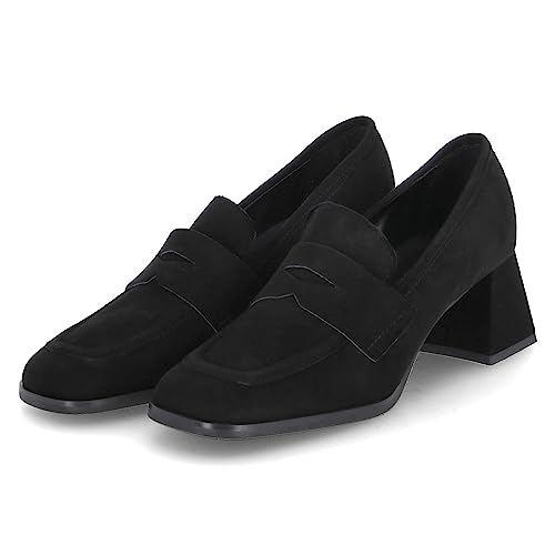 Kaerlek Damen Hochfrontpumps Billy - Schwarze Business Leder Damenschuhe - Hohe, Elegante und Bequeme Pumps mit Absatz [Schwarz, Größe 40] von Kaerlek