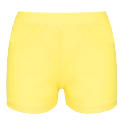 Kaerm Kinder Mädchen Badeshorts Kurze Badehose UV Schutz Shorts Strand Wassersport Boardshorts Schnell Trocknendes Schwimmhose Schwimmshorts Gelb 98-104 von Kaerm