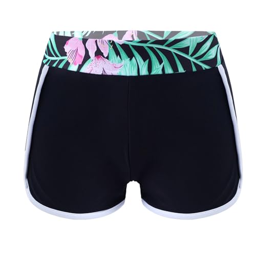 Kaerm Kinder Mädchen Badeshorts Kurze Badehose UV Schutz Shorts Strand Wassersport Boardshorts Schnell Trocknendes Schwimmhose Schwimmshorts Lilie 146-152 von Kaerm