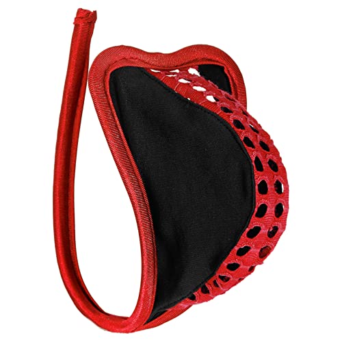 Kaerm Männer C-String Penishülle Briefs Unterhosen Herren Slip Gay Unterwäsche Penis Sleeve Tanga Reizwäsche Penis Beutel Erotik Type B Rot&Schwarz Einheitsgröße von Kaerm