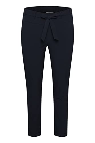 Kaffe Curve Damen KCjia Belt Pants Hose, Midnight Marine, 48 von KAFFE CURVE