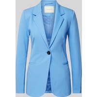 Kaffe Blazer mit Paspeltaschen in unifarbenem Design in Blau, Größe 40 von Kaffe