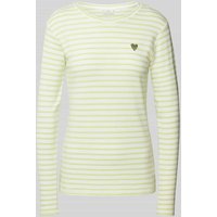 Kaffe Longsleeve mit Motiv-Stitching Modell 'Liddy' in Neon Gelb, Größe XXL von Kaffe