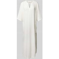 Kaffe Midikleid aus Viskose-Leinen-Mix Modell 'milia' in Weiss, Größe 36 von Kaffe