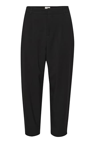 KAFFE Pants Suiting KAmerle Damen Hose High Waist 7/8 Damenhose Business Regular Fit Black Deep 40 von KAFFE