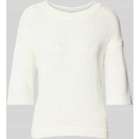 Kaffe Regular Fit Strickpullover mit Rundhalsausschnitt in Weiss, Größe L von Kaffe