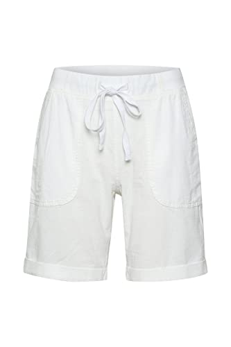KAFFE Shorts KAnaya Damen Bermuda Shorts Casual Sommer Kordelzug Elastische Taille Lässig Kurze Hose mit Taschen Chalk 42 von KAFFE