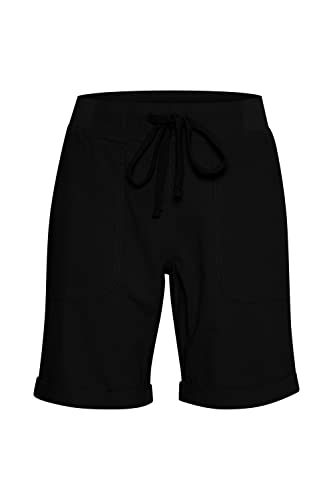 KAFFE Shorts KAnaya Damen Bermuda Shorts Casual Sommer Kordelzug Elastische Taille Lässig Kurze Hose mit Taschen Midnight Marine 42 von KAFFE