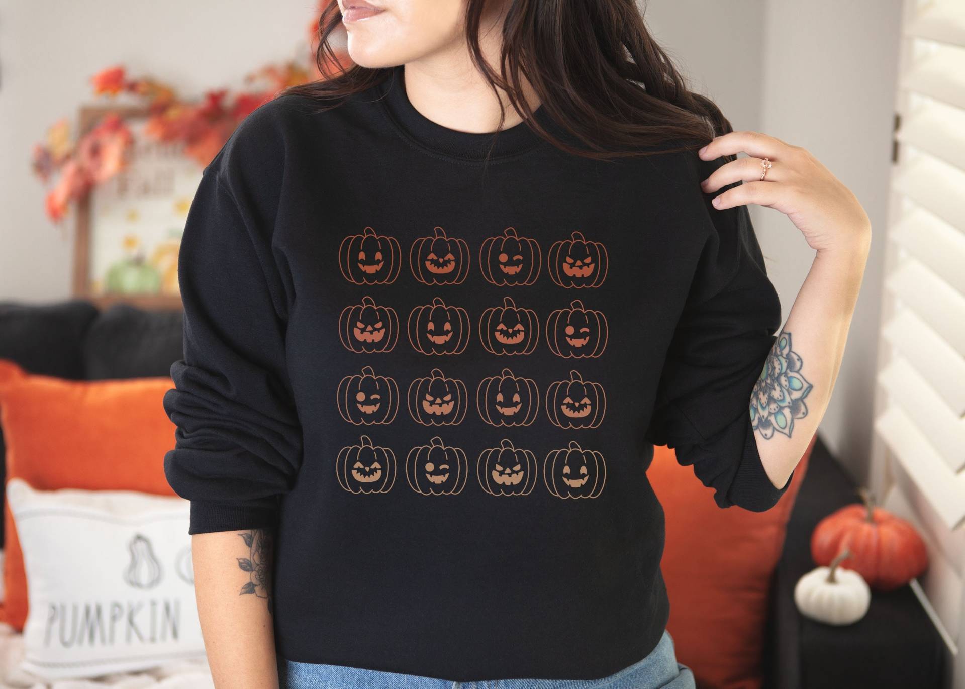 Halloween Sweatshirt, Herbstpullover, Party Süße Kürbisse, Jack O Laterne, Kürbis Pullover, Süßes Herbst Shirt Halloween Sweatshirt, Herbstpullover, Party Süße Kürbisse, Jack O Laterne, Kürbis Pullover, Süßes Herbst Shirt von KahanaClothing