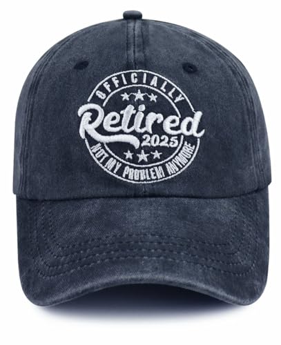 Retired 2025 Not My Problems Anymore Hut für Herren und Damen, lustig, verstellbar, bestickt, Baumwolle, Baseballkappe im Ruhestand, Marineblau, Einheitsgröße Retired 2025 Not My Problems Anymore Hut für Herren und Damen, lustig, verstellbar, bestickt, Baumwolle, Baseballkappe im Ruhestand, Marineblau, Einheitsgröße von Kahhrepa
