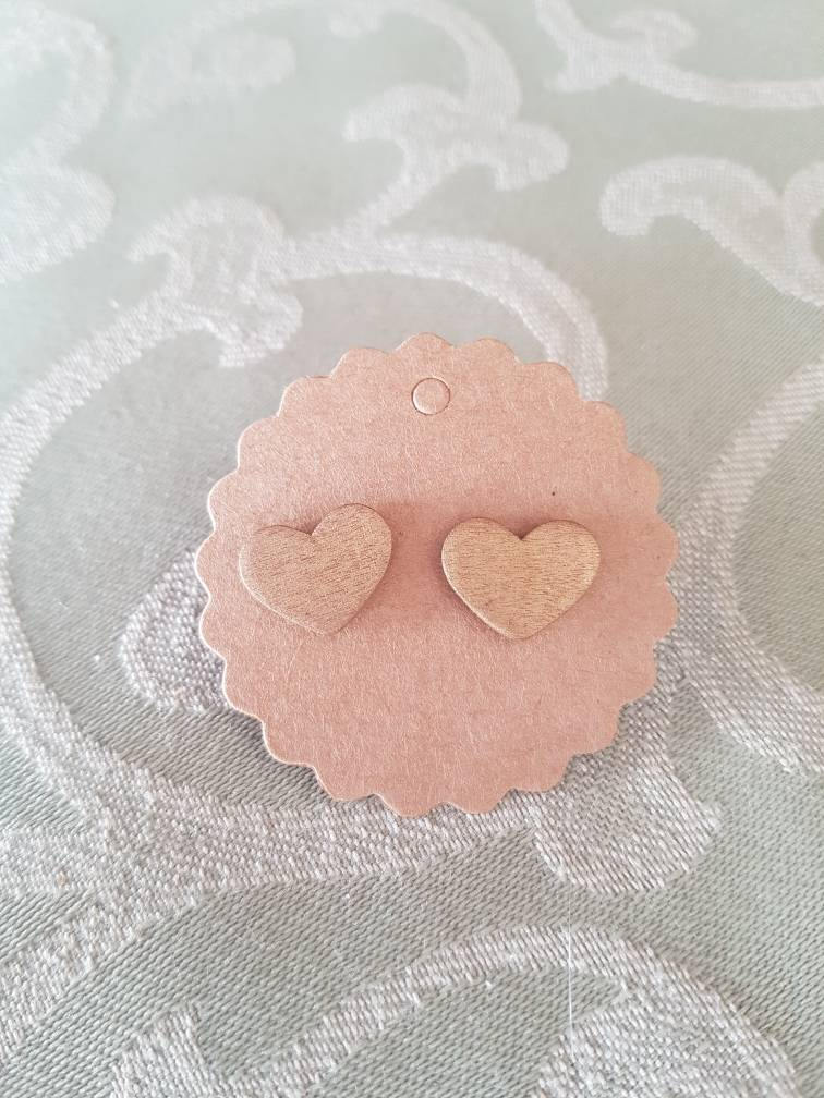 Gold Holz Herz Ohrringe von KahliLifestyle