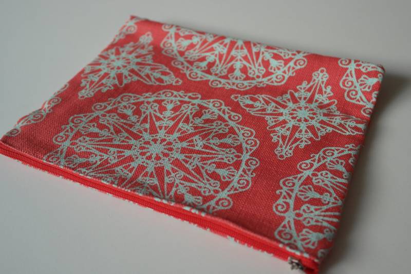 Orange Und Hellblaue Schminktasche/stiftemäppchen von KahliLifestyle