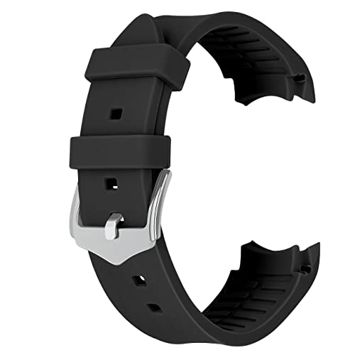 Kai Tian 18mm Silikon Universal Gebogene Enden Armband Schwarzu Uhrenarmband Für Männer Frauen von Kai Tian