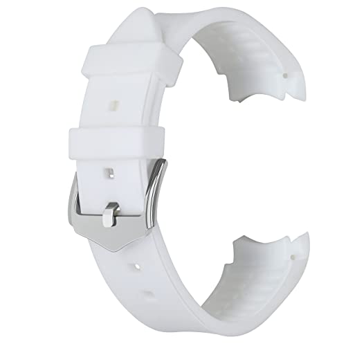 Kai Tian 20mm Silikon Universal Gebogene Enden Armband Weiß Uhrenarmband Für Männer Frauen von Kai Tian