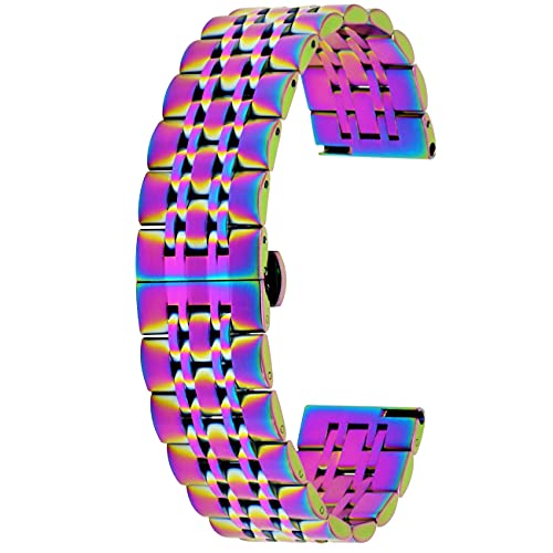 Kai Tian Konische Uhrenarmbänder Edelstahl 20mm Armband Schnelle Veröffentlichung Ersatz Uhrenarmbänder Metallverschluss von Kai Tian