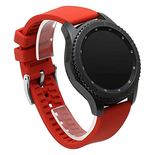 Kai Tian Schnellwechsel Armband 20mm Rote weiche Silikon Uhr Ersatzband Metallschnalle Uhrenarmbänder für Frauen Männer von Kai Tian