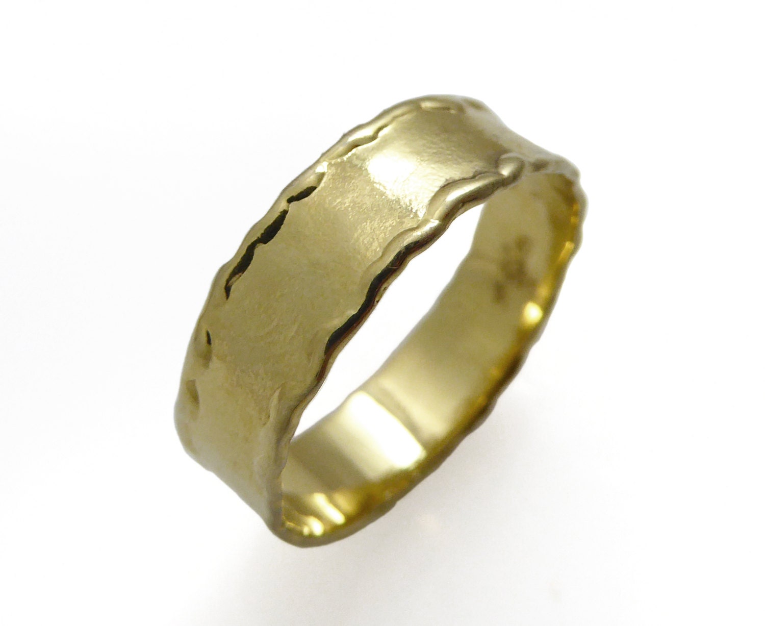 14K Gold-Gelbgold-Trauring. Einzigartiger Ehering Mit Gebogenen Kanten | Gr-9376-854. Gold Trauring Für Männer Frauen, Gelbgold 14K Gold-Gelbgold-Trauring. Einzigartiger Ehering Mit Gebogenen Kanten | Gr-9376-854. Gold Trauring Für Männer Frauen, Gelbgold von KaiJewelry585