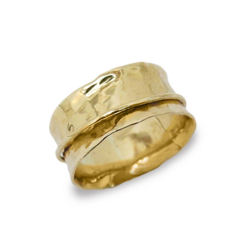 Ehering . Silber. Spinner Ring. Breites Band. Herren Bänder. Frauen. Goldbänder. Einzigartige Hochzeit. 14K Goldreif von KaiJewelry585