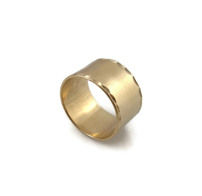 Ehering Mit Diamantschliff. 11 Mm Breiter - Ring Aus 14 Karat Gelbgold. Für Ihn Und Sie, Mattierter | Gr9418-878 Ehering Mit Diamantschliff. 11 Mm Breiter - Ring Aus 14 Karat Gelbgold. Für Ihn Und Sie, Mattierter | Gr9418-878 von KaiJewelry585