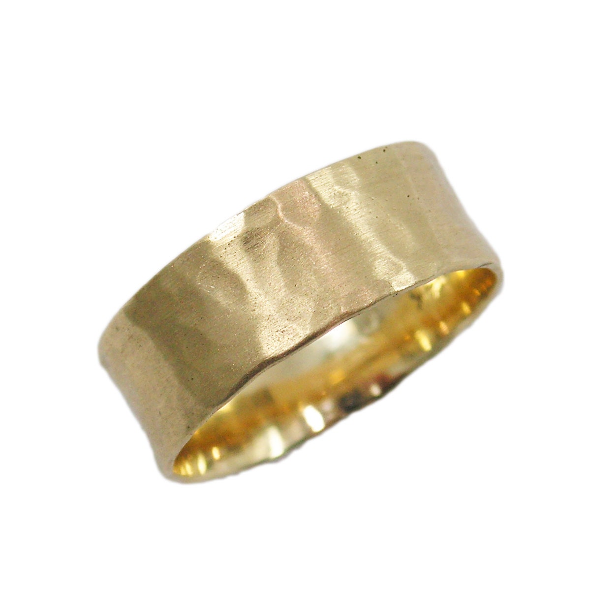 Gebürsteter, Gehämmerter Ehering. Ehering Für Herren. Aus 14-Karätigem Gelbgold. Goldener Breiter 7mm Gebürsteter, Gehämmerter Ehering. Ehering Für Herren. Aus 14-Karätigem Gelbgold. Goldener Breiter 7mm von KaiJewelry585