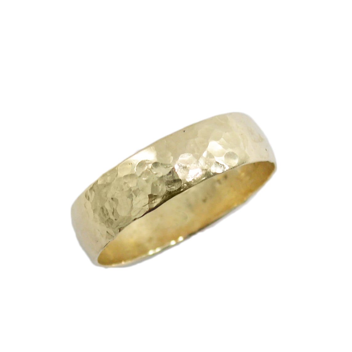 Gehämmerter Ehering. 14K Gelbgold 5mm Ehering Männer Frauen Trauringe Für Sie. Goldreif Gehämmerter Ehering. 14K Gelbgold 5mm Ehering Männer Frauen Trauringe Für Sie. Goldreif von KaiJewelry585