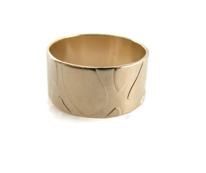 Gold Ehering, Steine Muster Gold Leuchten, Goldring, Ehering | Gr9431-2031 von KaiJewelry585