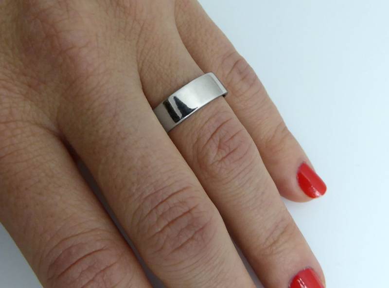 Gold-Ehering. 1, 3 Mm/6 Mm Ehering Für Herren. Aus 14-Karätigem Weißgold. Männer. Unisex-Ehering. Eheringe von KaiJewelry585