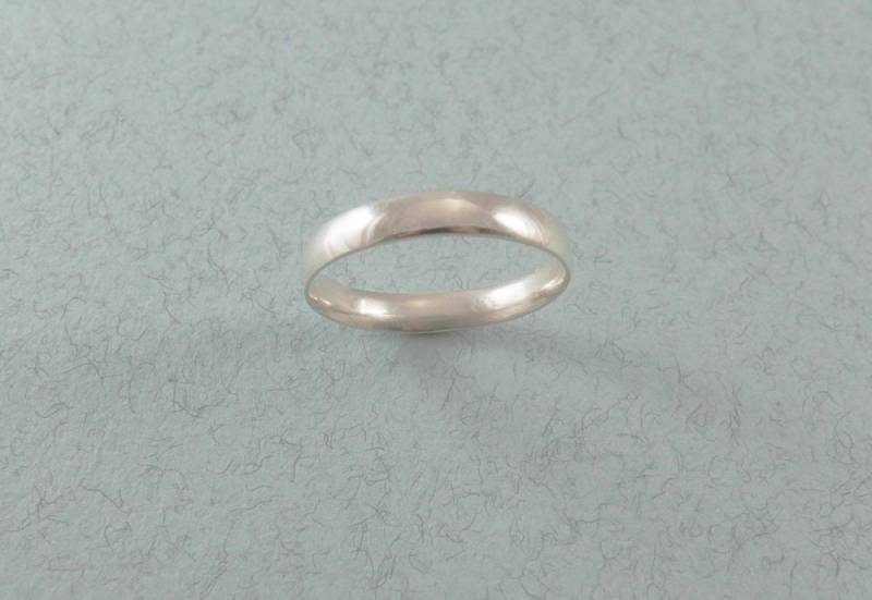 Goldfarbenes Comfort-Fit-Band. 3, 8/1, 2 Mm. Hochzeits-Goldband. Doppelter Goldring Mit Abgerundeter Kuppel. Goldener Ehering. Ehering Für Herren von KaiJewelry585