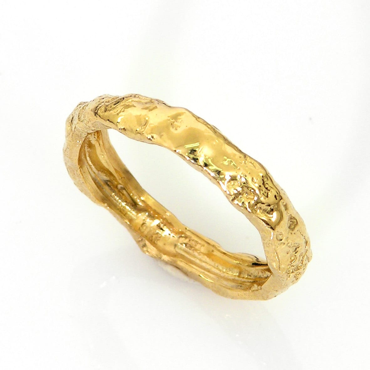 Goldhochzeitsring. Gold Herren Ehering. Mann Amorpher Strukturierter 14K Goldreif. Frauen Ehering Goldhochzeitsring. Gold Herren Ehering. Mann Amorpher Strukturierter 14K Goldreif. Frauen Ehering von KaiJewelry585