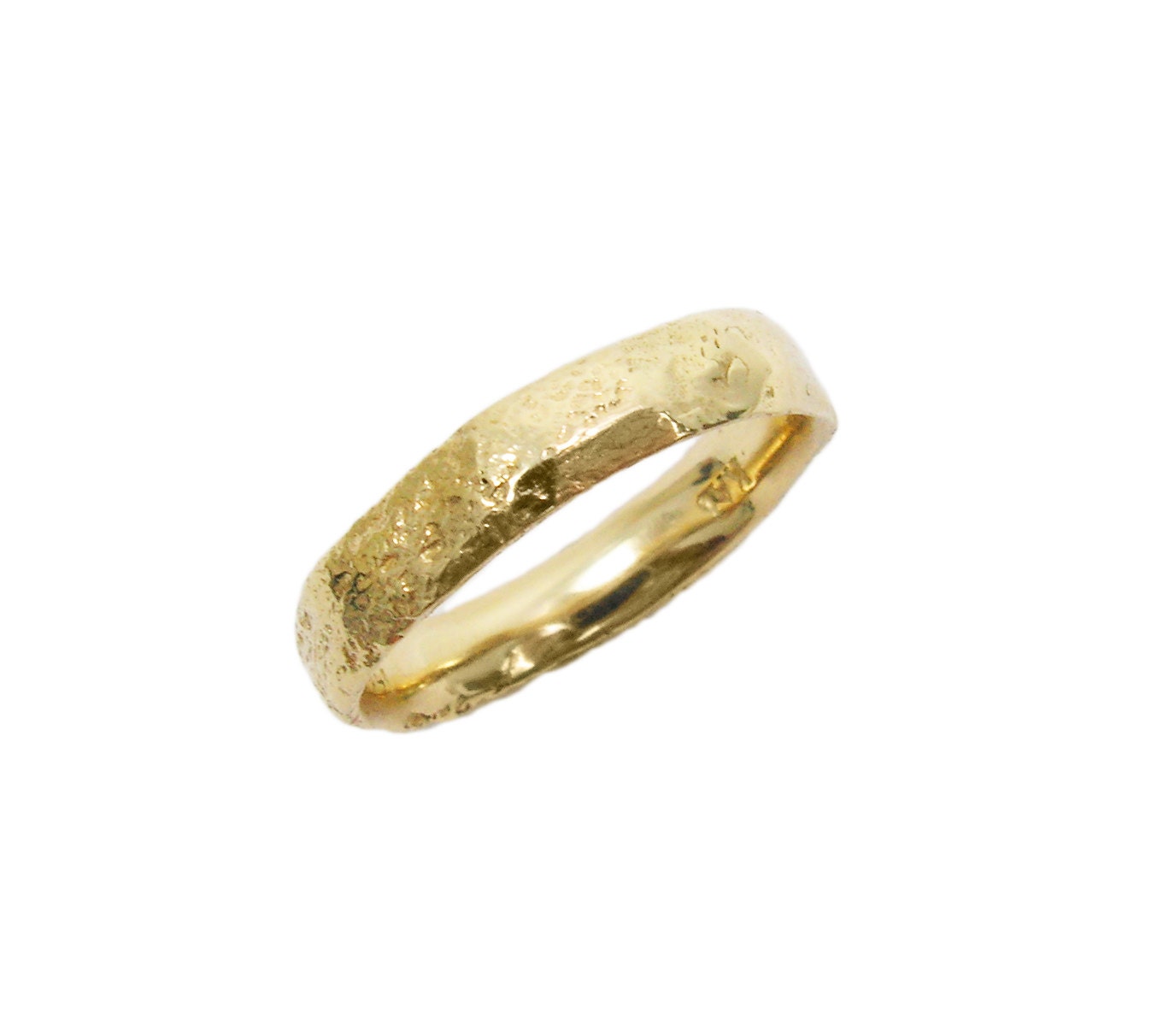 Roher Ehering Für Männer. 14 Karat Gelbgold. Unisex-Ehering. Gold-Ehering Männer Und Frauen, Gelbgold, | Gr-9306-1117 Roher Ehering Für Männer. 14 Karat Gelbgold. Unisex-Ehering. Gold-Ehering Männer Und Frauen, Gelbgold, | Gr-9306-1117 von KaiJewelry585