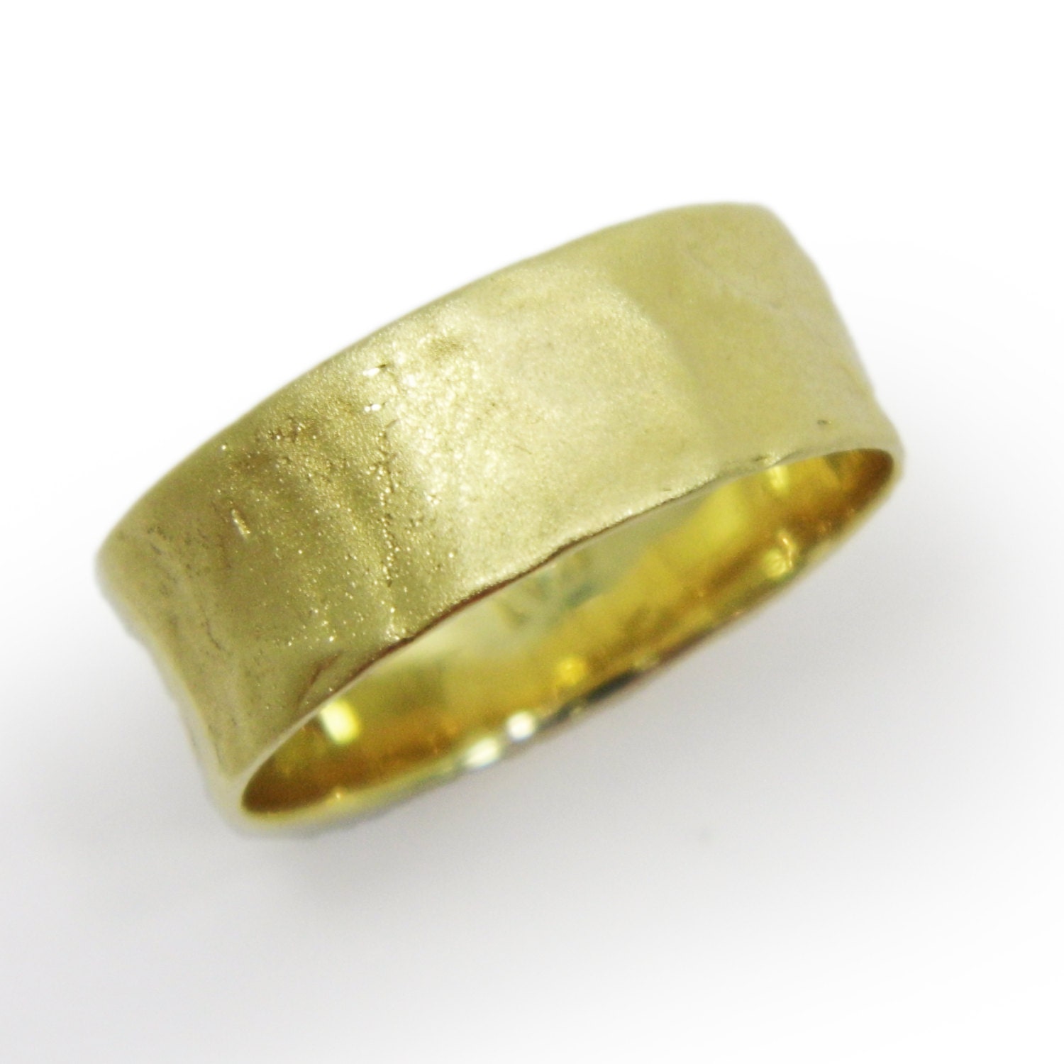 strukturierter, Mattierter Ehering - 14 Karat Gelbgold | Gr-9400-1508. Goldener Für Männer Und Frauen, Gelbgold von KaiJewelry585