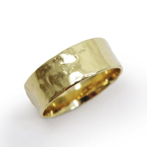 strukturierter Ehering - 14 Karat Gelbgold. Breiter Aus Gold Für Männer Und Frauen, Ring Gelbgold | Gr-9400-1507 von KaiJewelry585