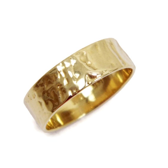 strukturierter Ehering. Ehering Aus 14K Gelbgold. Goldhochzeitsring. Unisex Breiter von KaiJewelry585