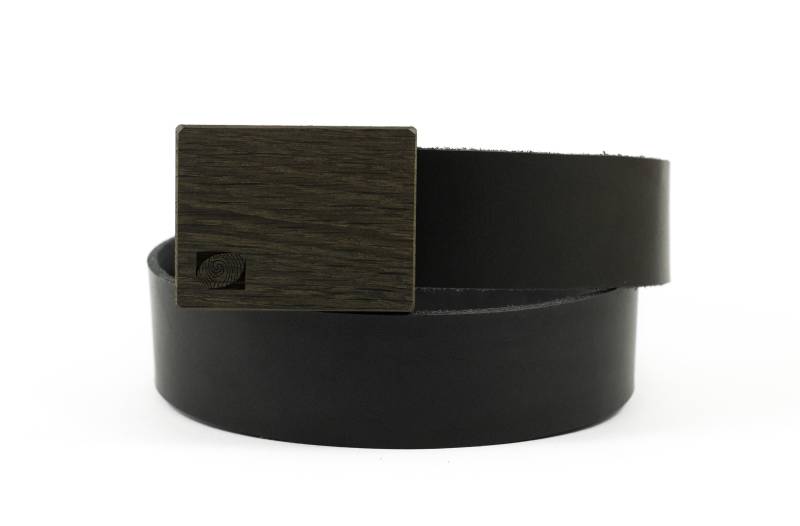 Ledergürtel + Gürtelschnalle Aus Mooreiche Geschenkidee von KaiKdesign