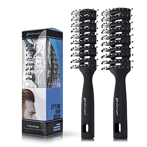 Kaiercat Professionelle Herrenhaarbürste - Tolle Styling- und Föhnbürste Haarbürsten für zurückgeglättete, belüftete Haarbürsten-Set für Männer & Frauen von Kaiercat