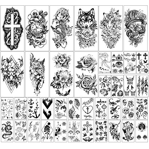 Kaieteur 40 Blatt Blumen und Tierkollektion Wasserdichte temporäre Tattoos Dauerhafte gefälschte Tattoos für Frauen und Mädchen Deer Kaieteur 40 Blatt Blumen und Tierkollektion Wasserdichte temporäre Tattoos Dauerhafte gefälschte Tattoos für Frauen und Mädchen Deer von Kaieteur