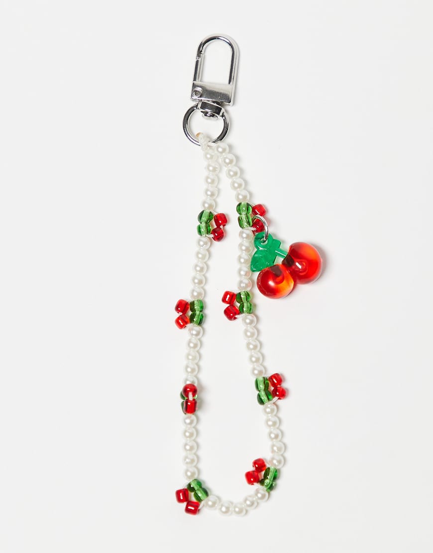 Kaiia - Bunter Taschenanhänger mit Kirsch- und Perlendetails von Kaiia