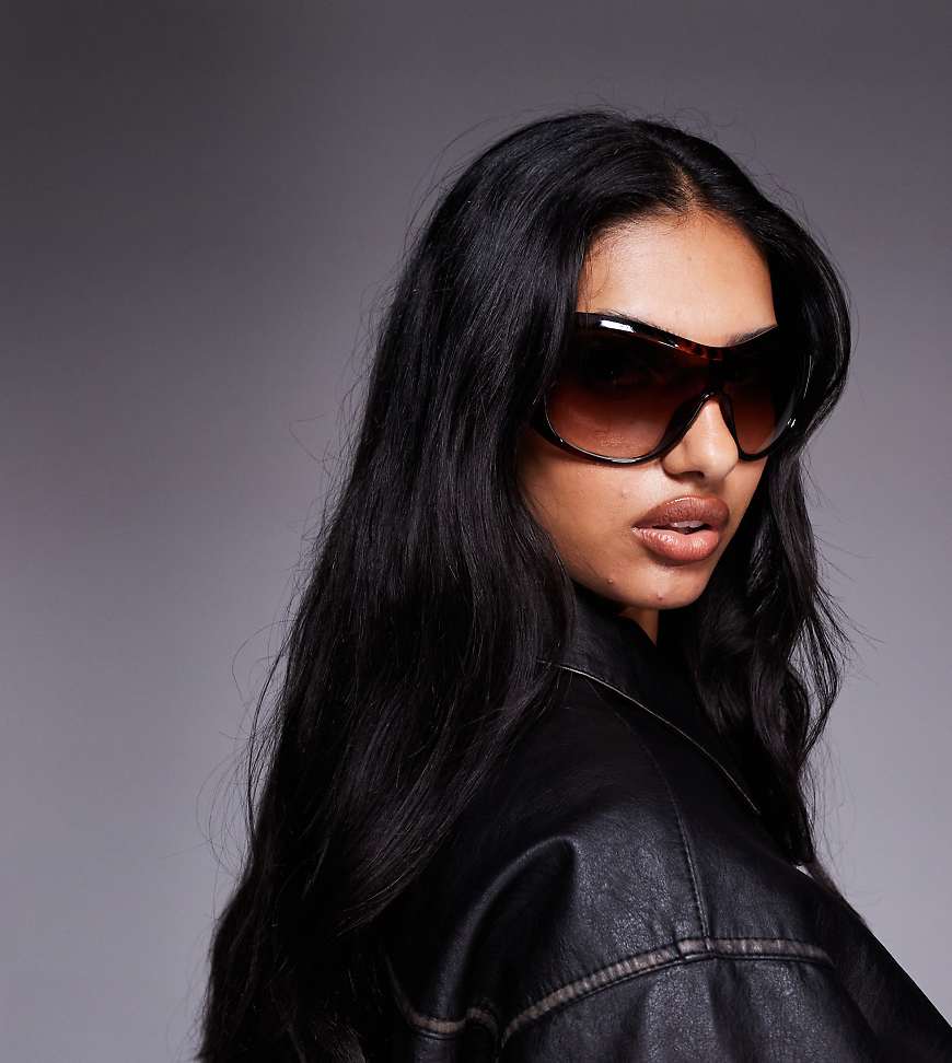 Kaiia - Exclusive - Oversize-Sonnenbrille in Schildpatt-Optik-Brown von Kaiia