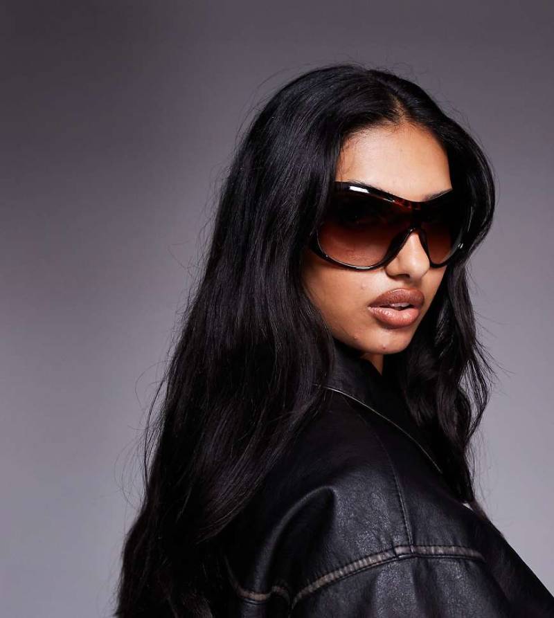 Kaiia - Exclusive - Oversize-Sonnenbrille in Schildpatt-Optik-Brown von Kaiia