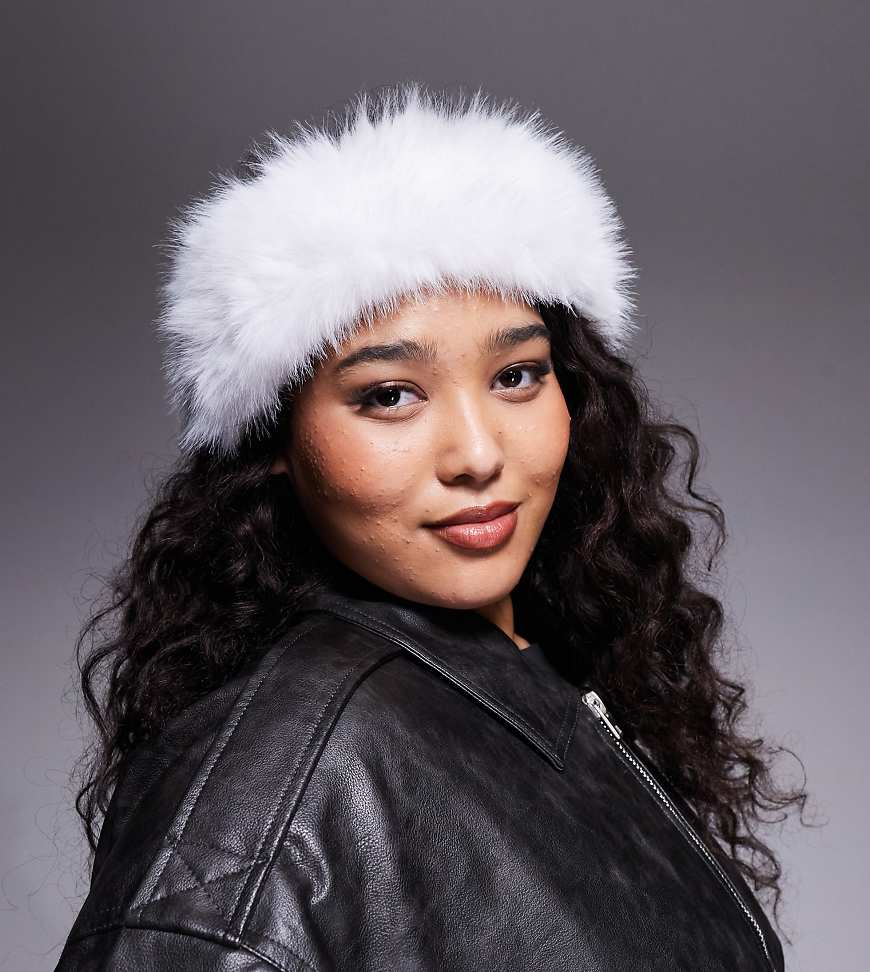 Kaiia - Exclusive - Stirnband aus Kunstpelz in Weiß von Kaiia