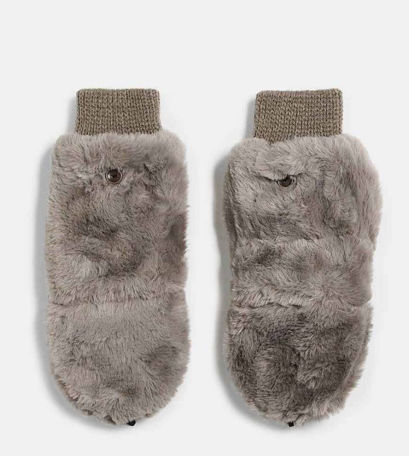 Kaiia - Exklusive Fäustlinge aus Kunstpelz in Braun-Brown von Kaiia