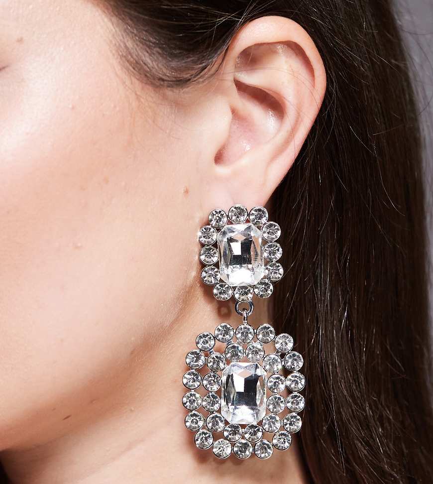 Kaiia - Exklusive Oversize-Ohrringe in Silberoptik mit großen Steinen von Kaiia