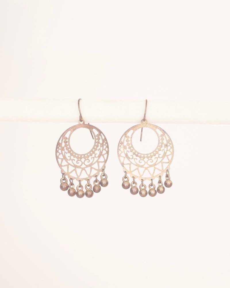 Elegante Ohrringe Mit Kreisperlen in Bronze von KailansJewellery