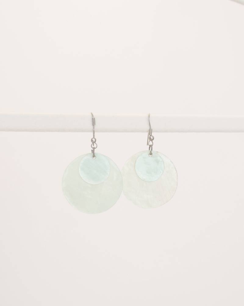 Glas Statement Ohrringe, Blau Grün & Silber Ton von KailansJewellery