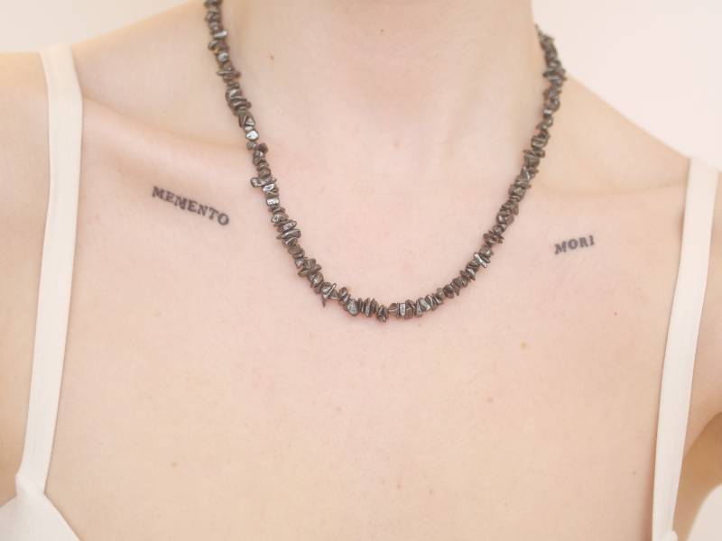 Kristallsplitter Halskette Im Hämatit Stil, Schwarz von KailansJewellery