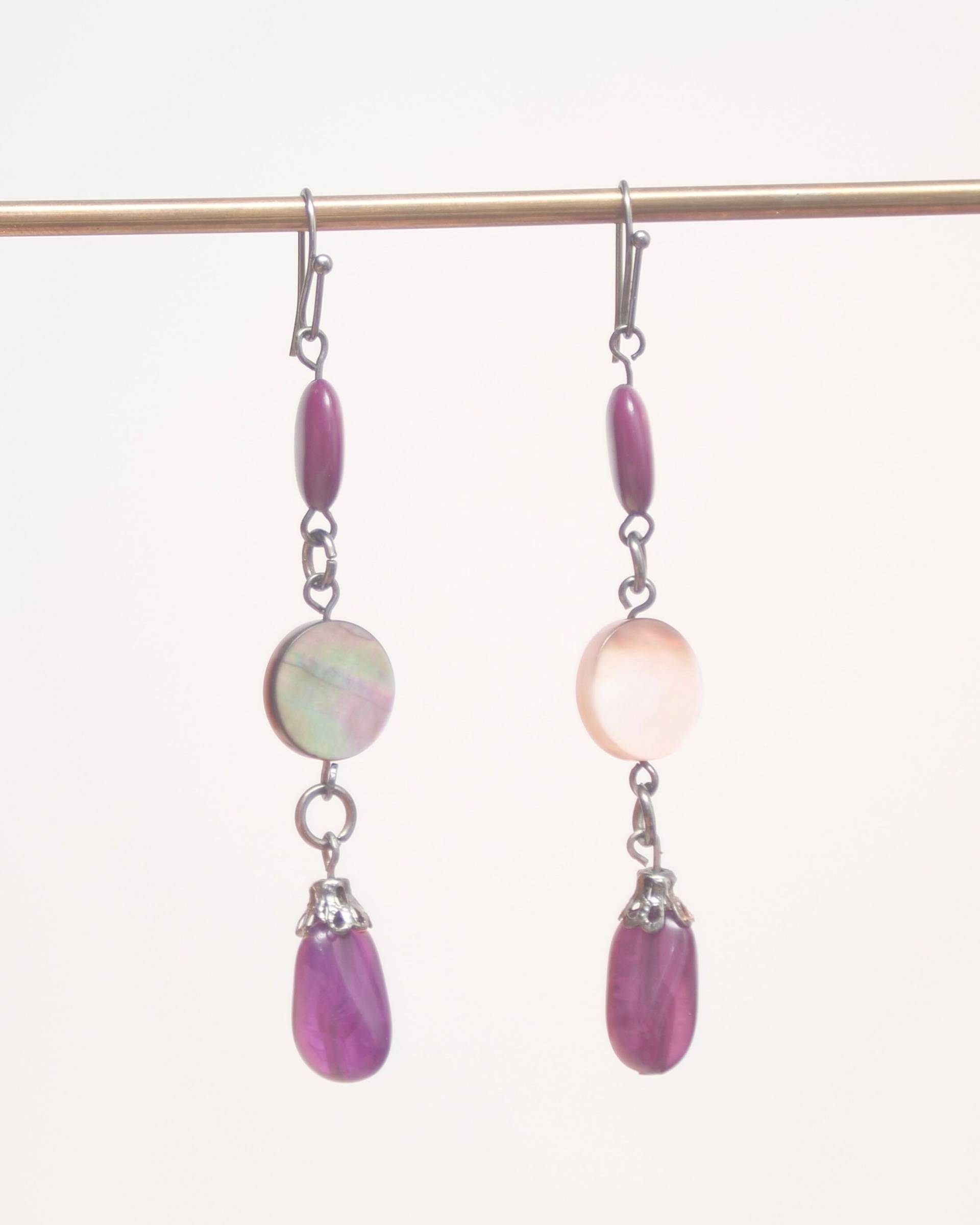 Multi Perlen Ohrringe, Farbe Silber von KailansJewellery