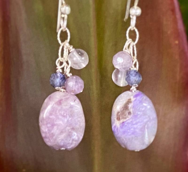 Charoite Saphir Ohrringe Charoite Saphir Ohrringe von KailuaBuilt