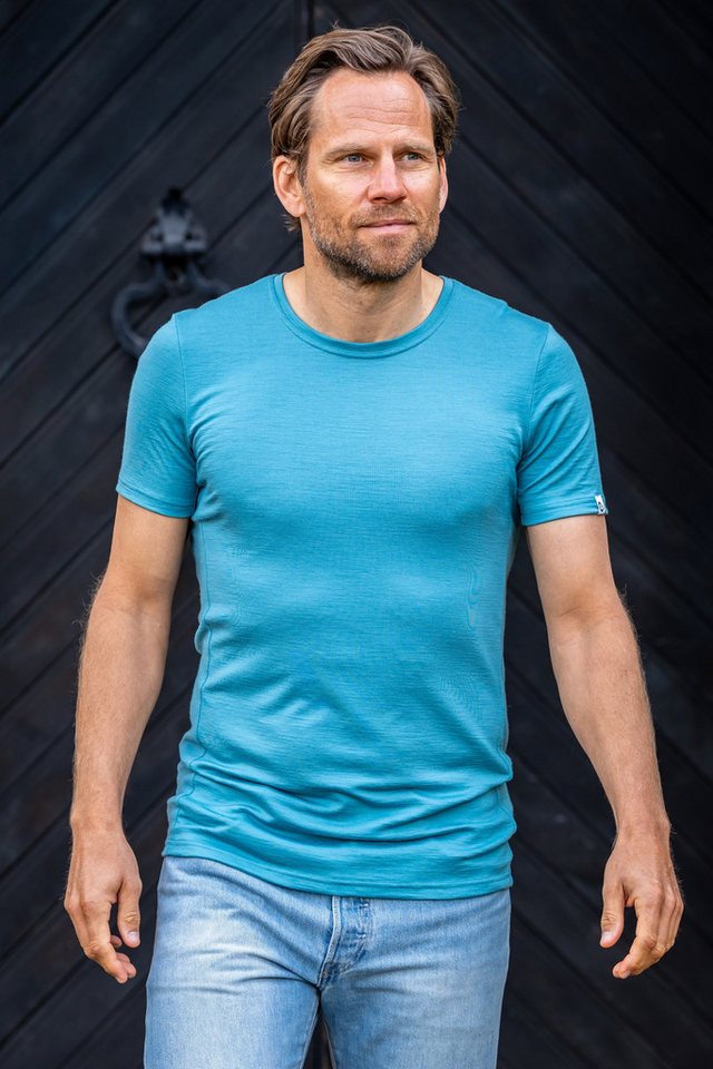 Kaipara - Merino Sportswear Funktionsshirt Merino Shirt Herren Kurzarm Slimfit 200 (1-tlg) aus reiner Merinowolle Made in Germany von Kaipara - Merino Sportswear