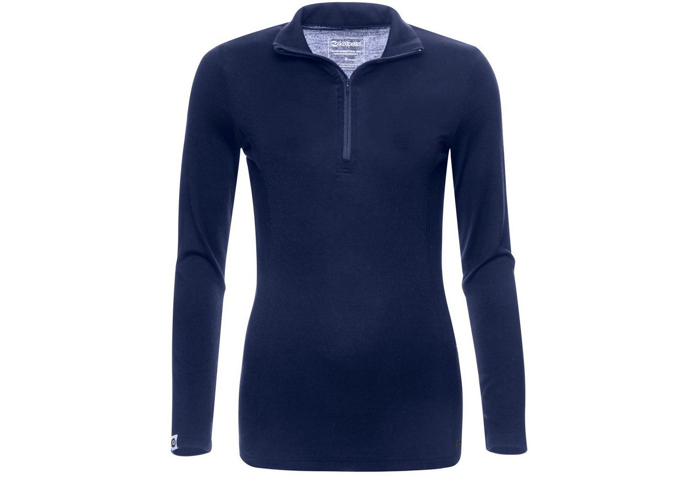 Kaipara - Merino Sportswear Funktionsshirt Merino Zip-Neck Damen Slimfit 200 (1-tlg) aus reiner Merinowolle Made in Germany von Kaipara - Merino Sportswear