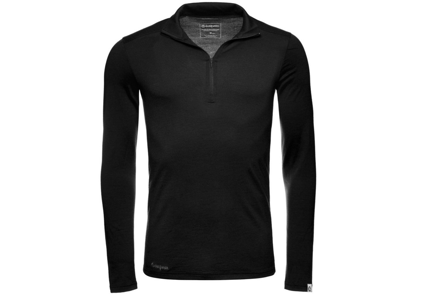 Kaipara - Merino Sportswear Langarmshirt Merino Zip-Neck Herren Slimfit 150 (1-tlg) aus reiner Merinowolle Made in Germany von Kaipara - Merino Sportswear